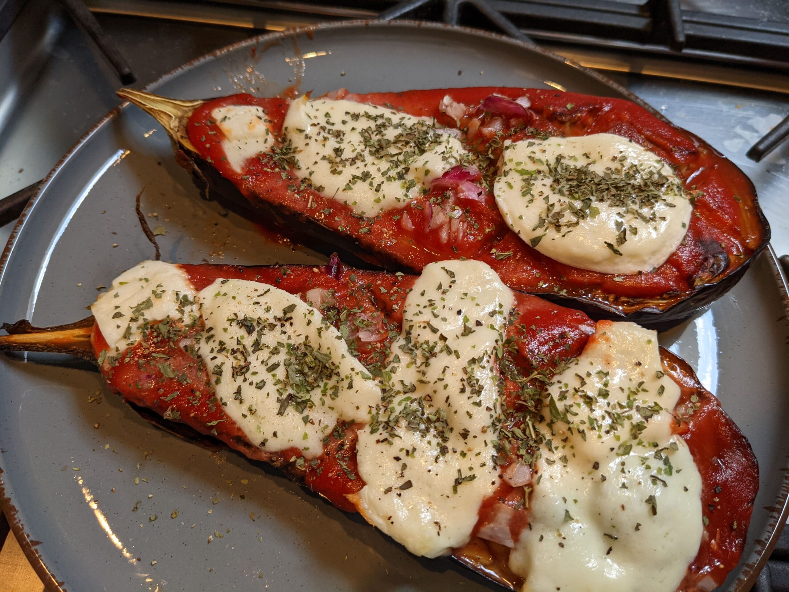 Aubergines pizza