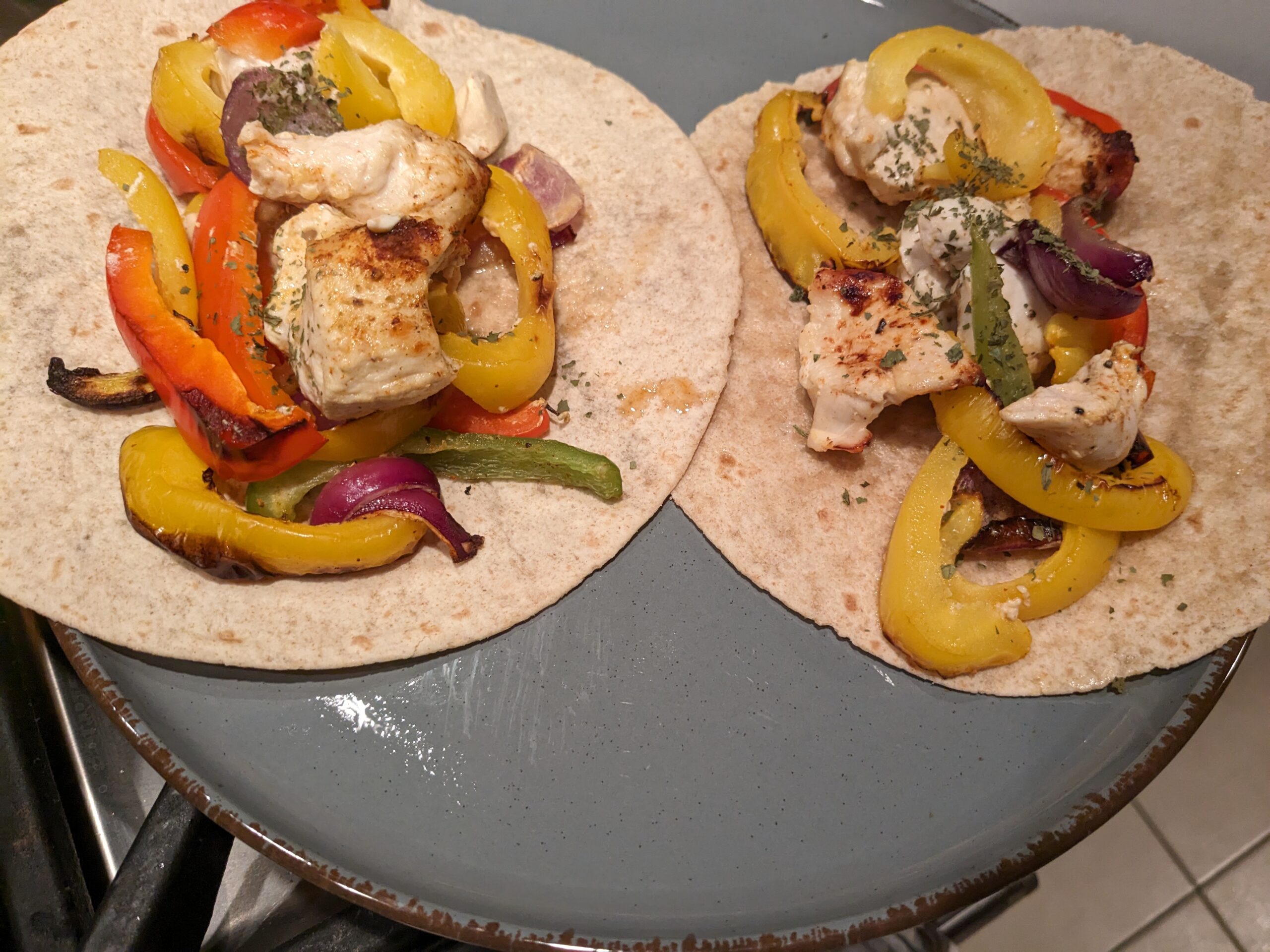 Fajitas au poulet et poivrons à la Airfryer