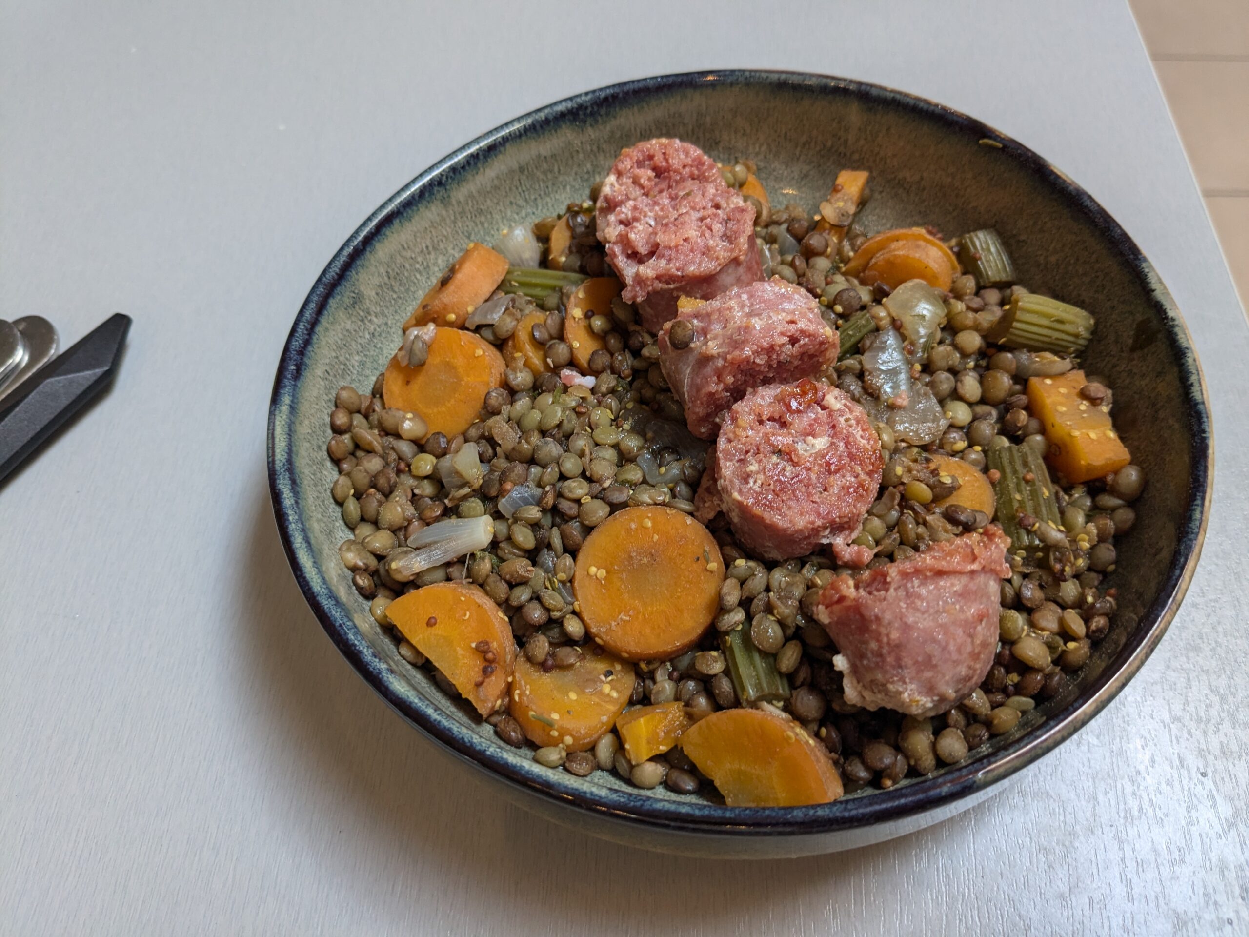 Saucisse lentilles