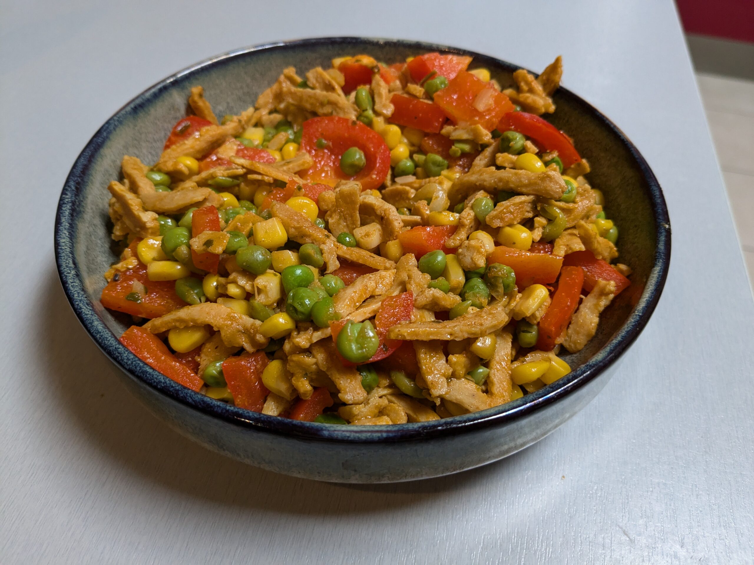 Riz aux légumes sautés et à la pita végé